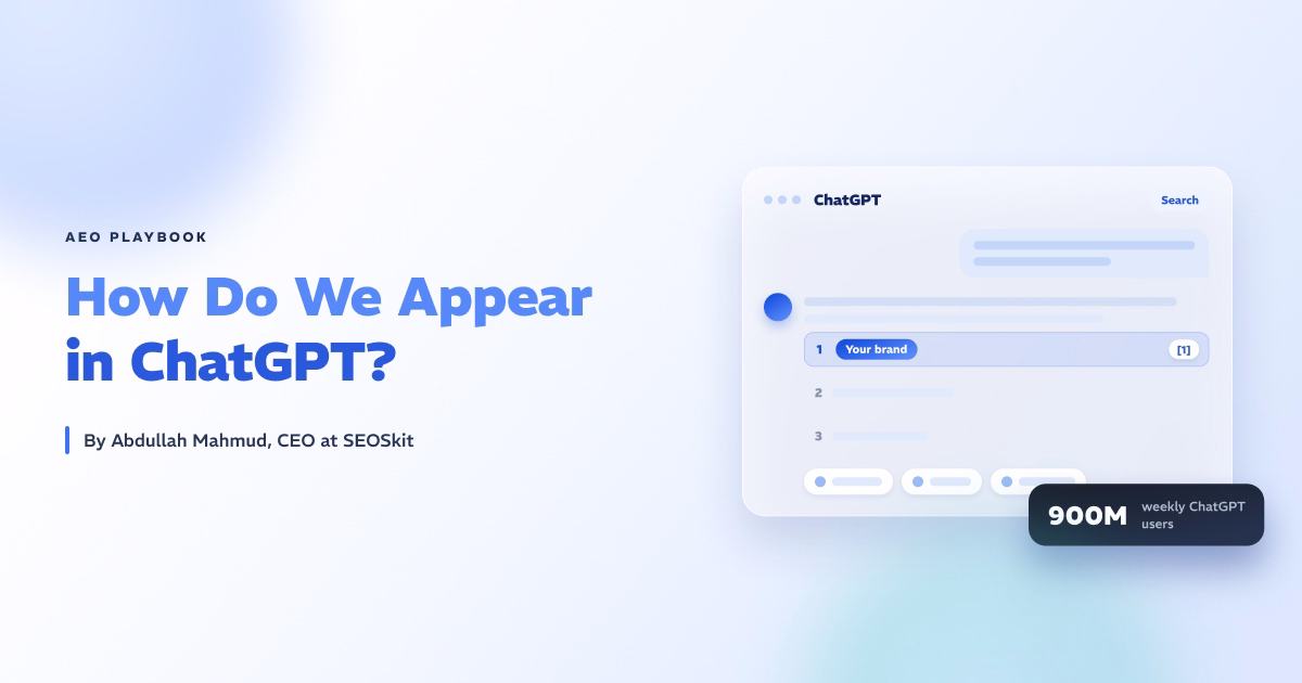 How Do We Appear in ChatGPT? Our Proven Process
