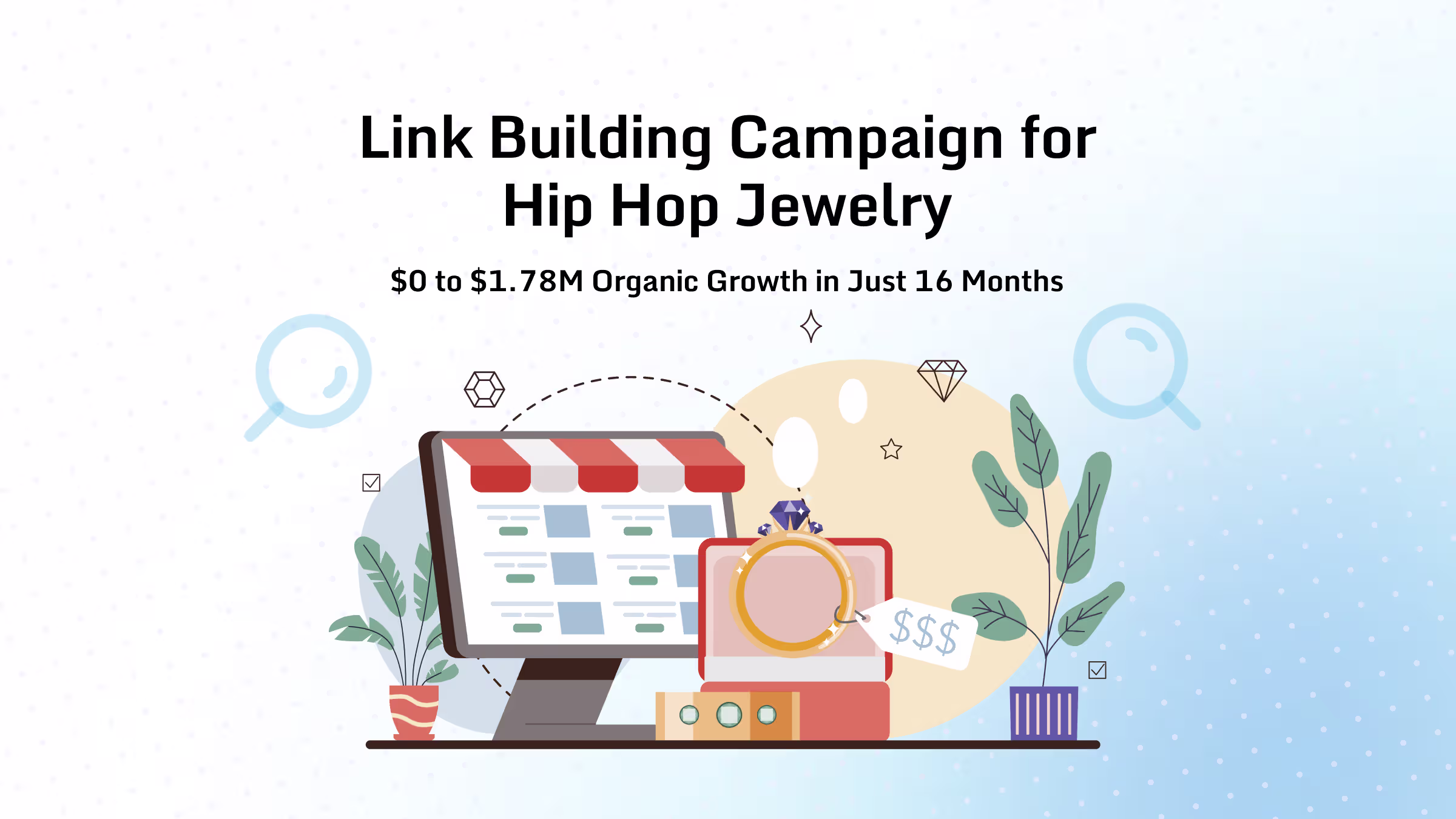 Hip Hop Jewelry Link Building: Zero to $1.78M Organic Revenue in 16 Months