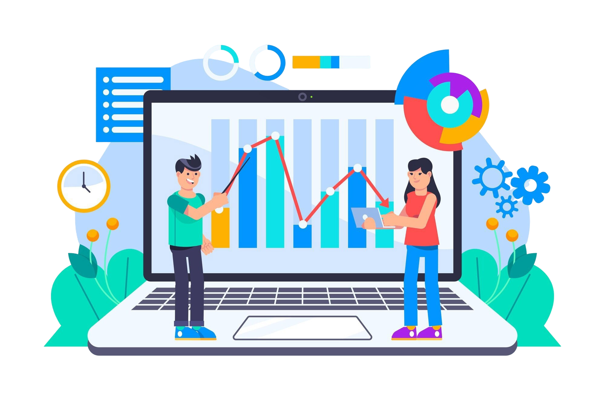 SEO Specialist working at night