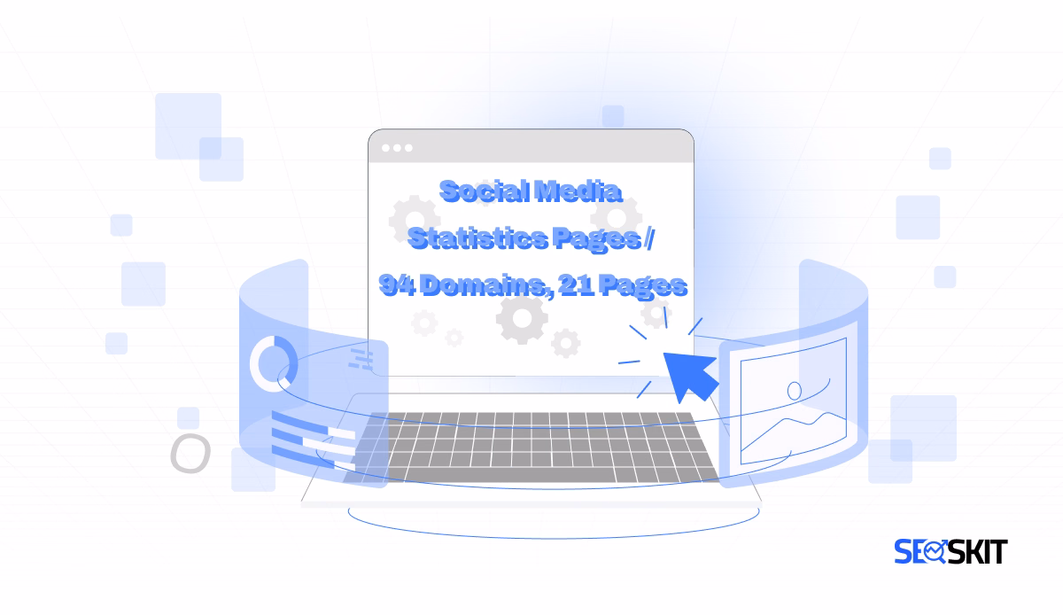 Social media statistics pages case study showing 94 referring domains