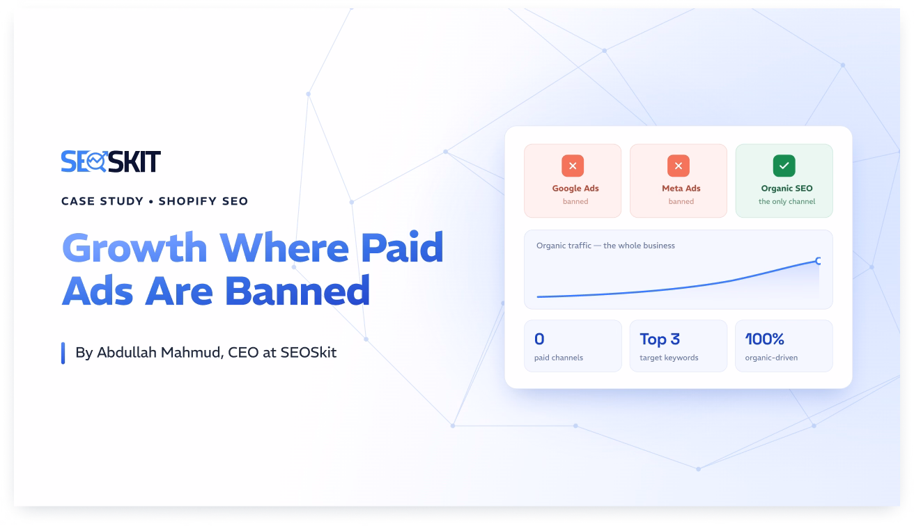 Vape SEO on Shopify Growth in a Niche Where Paid Ads Are Banned