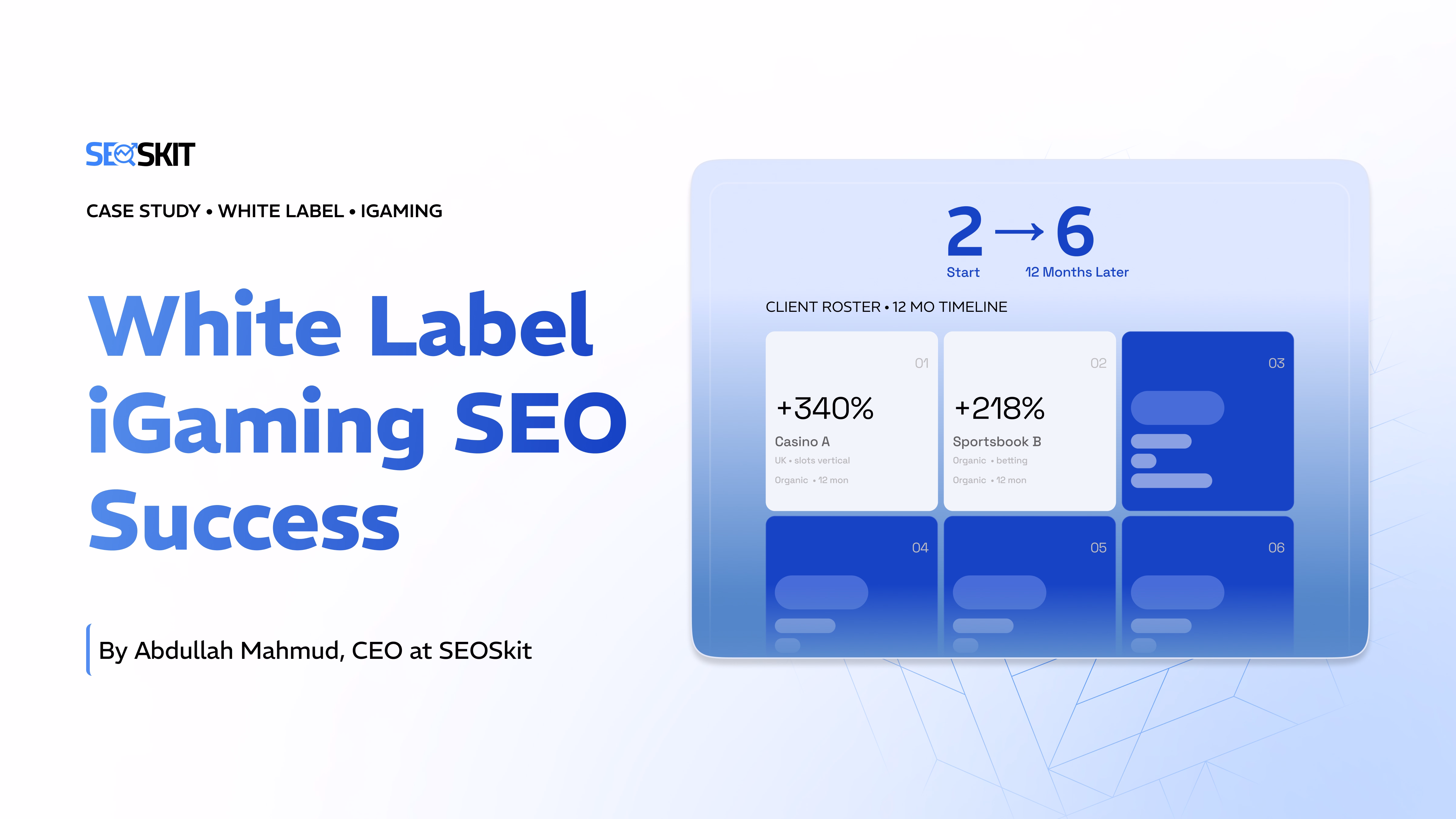  White Label SEO Case Study: iGaming Agency's Client Growth Story